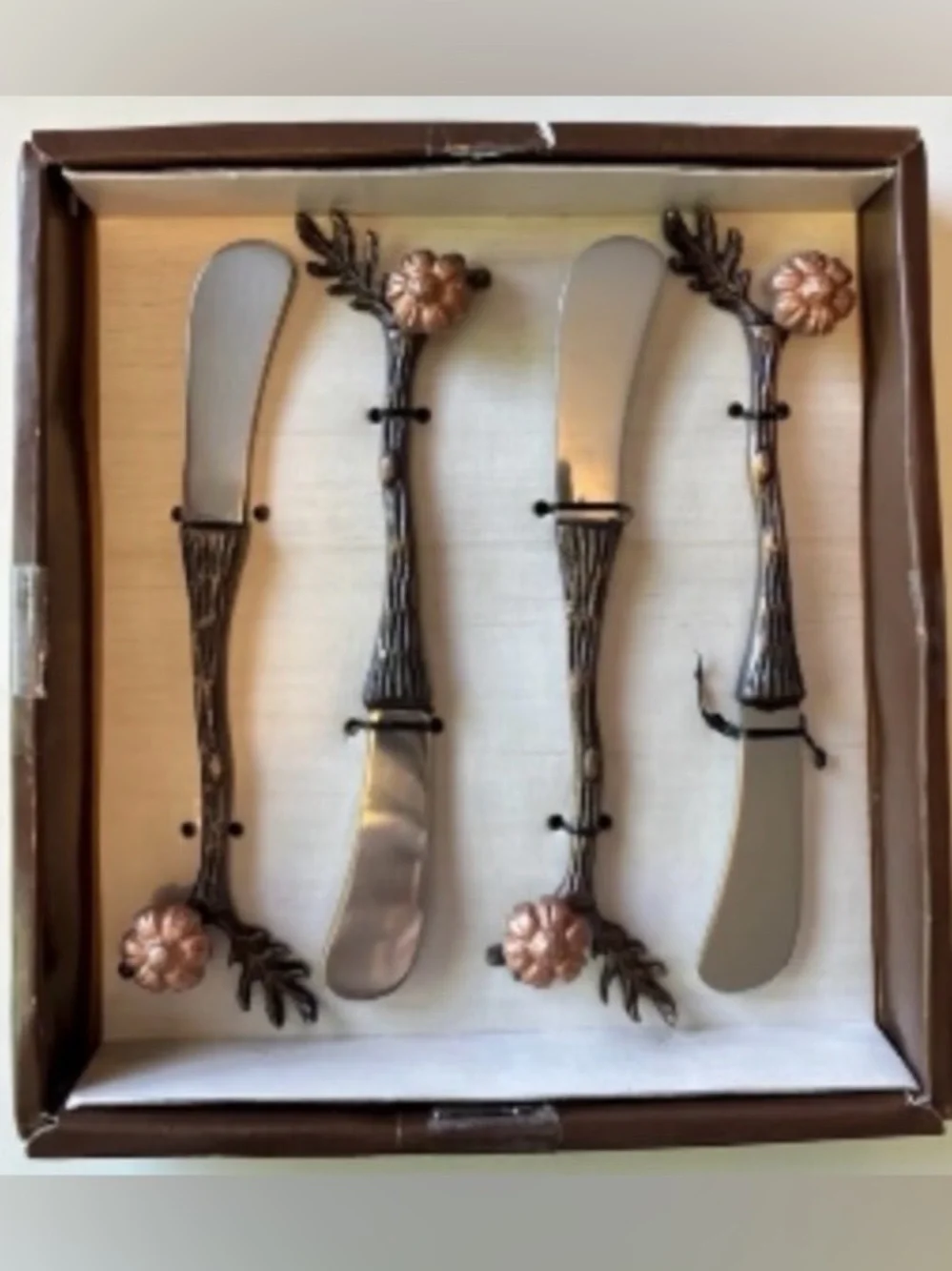 Pier 1 Set of Spreaders Pumpkin Fall Theme Stainless Steel Thanksgiving NIB